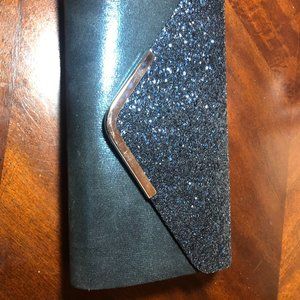 Glitter Envelope Clutch Handbags * Navy Blue